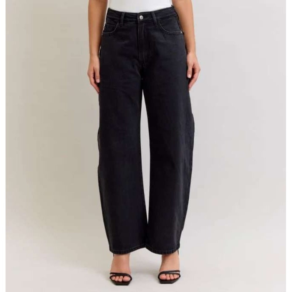 Judy Blue High Rise Black Marlow Arc Rigid Magic Trouser Jeans 11/30 NWT Barrel